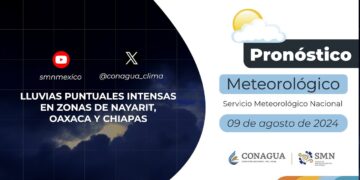 #PronósticodelTiempo para hoy Viernes 09 de agosto de 2024