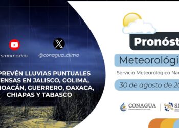 #PronósticodelTiempo para hoy Viernes 30 de agosto de 2024