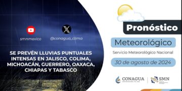 #PronósticodelTiempo para hoy Viernes 30 de agosto de 2024