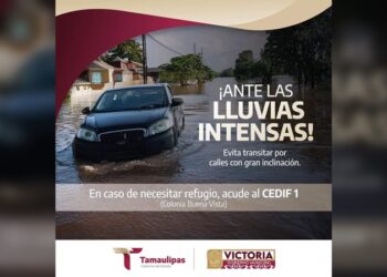 Alerta PC, continuarán lluvias intensas en Victoria