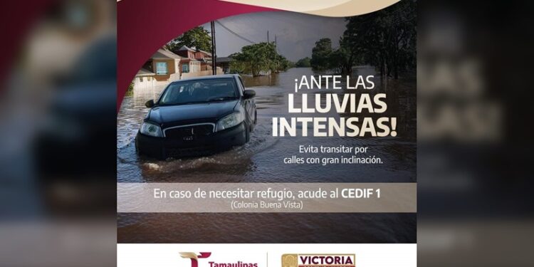 Alerta PC, continuarán lluvias intensas en Victoria