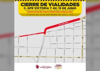 Cierran vialidades por trabajos en el segundo puente del ferrocarril