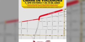 Cierran vialidades por trabajos en el segundo puente del ferrocarril