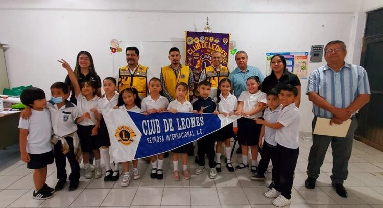 Club de Leones Reynosa lleva campaña ‘Visual’ a la Escuela Primaria ‘Lauro Aguirre’