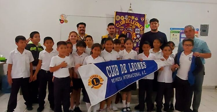 Club de Leones Reynosa lleva campaña ‘Visual’ a la Escuela Primaria ‘Lauro Aguirre’