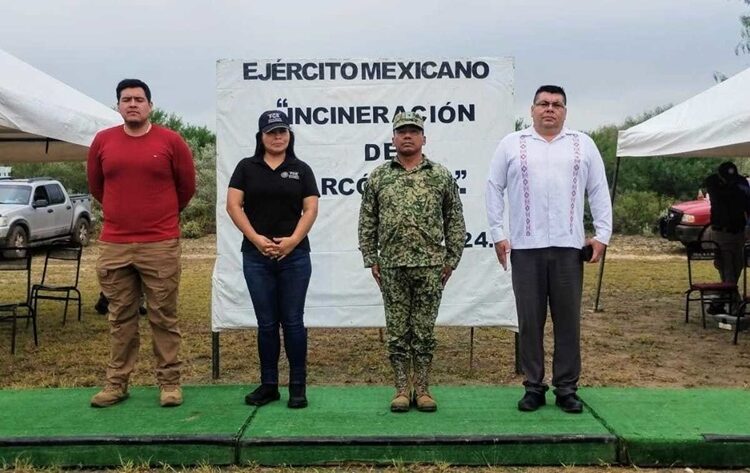 FGR llevó a cabo incineración de narcóticos en Tamaulipas