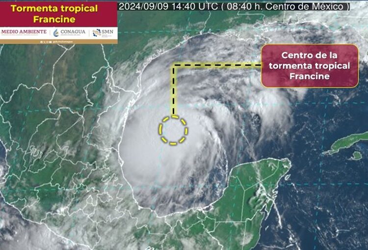 “Francine” amenaza con lluvias extremas a Tamaulipas y Veracruz