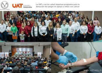 La UAT y sector salud promueven la donación de sangre en apoyo a niños con cáncer