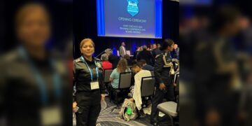 Oficial de la Guardia Estatal presente en conferencia internacional para mujeres policías