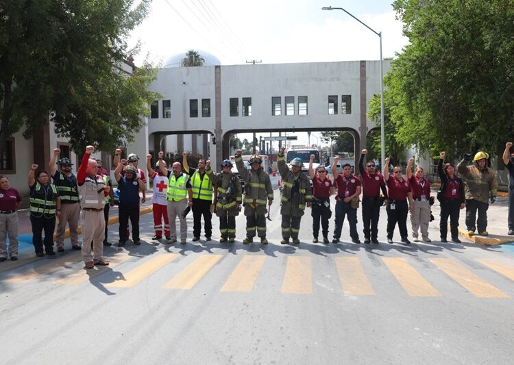 Participa Gobierno de NLD en Simulacro Nacional de Protección Civil 2024