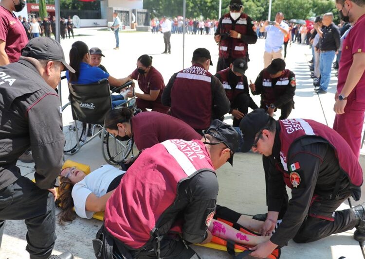 Participa SSPT en Simulacro Nacional 2024