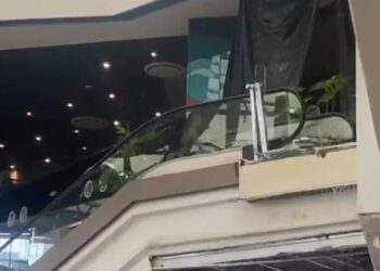 Lluvias colapsó techo de un centro comercial en San Pedro