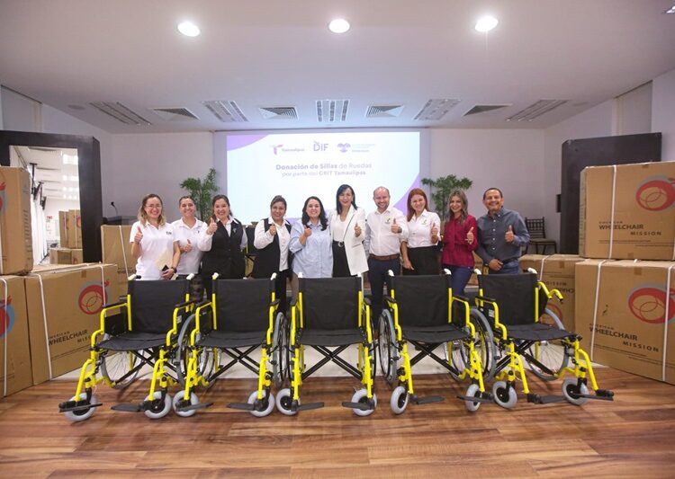 Recibe DIF Tamaulipas sillas de ruedas donadas por Fundación Teletón