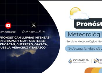 #PronósticodelTiempo para hoy Jueves 19 de septiembre de 2024