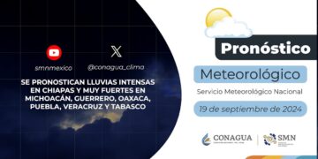 #PronósticodelTiempo para hoy Jueves 19 de septiembre de 2024