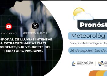 #PronósticodelTiempo para hoy Jueves 26 de septiembre de 2024