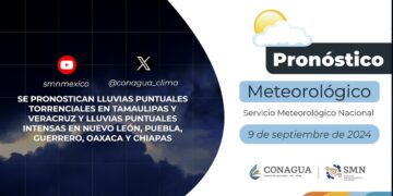 #PronósticodelTiempo para hoy Lunes 09 de septiembre de 2024