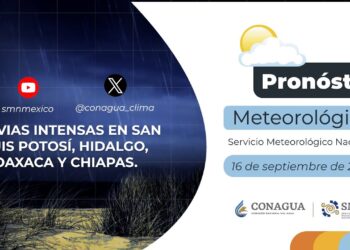 #PronósticodelTiempo para hoy Lunes 16 de septiembre de 2024