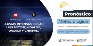 #PronósticodelTiempo para hoy Lunes 16 de septiembre de 2024