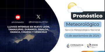 #PronósticodelTiempo para hoy Miércoles 04 de septiembre de 2024