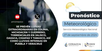 #PronósticodelTiempo para hoy Viernes 27 de septiembre de 2024