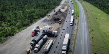 Siguen los atorones en la Monterrey-Nuevo Laredo