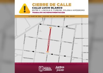 Anuncian cierre de vialidad por trabajos de repavimentación en colonia Hipódromo