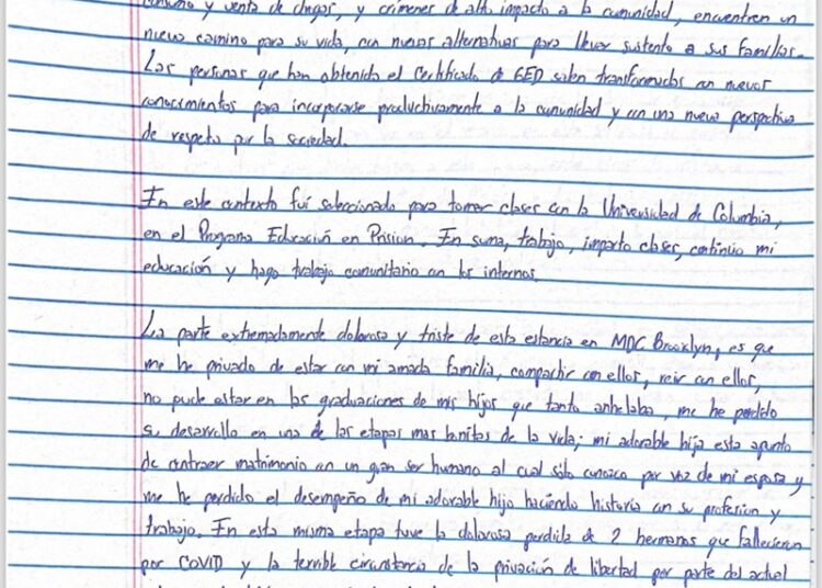 Pide Genaro García Luna clemencia en nueva carta