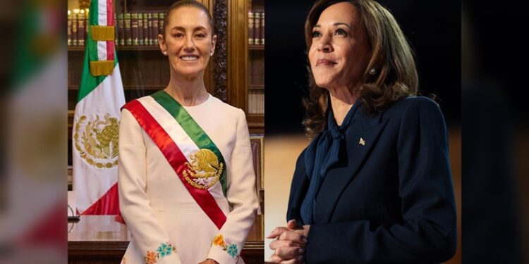 Kamala Harris felicitó a Claudia Sheinbaum por su histórica toma de posesión