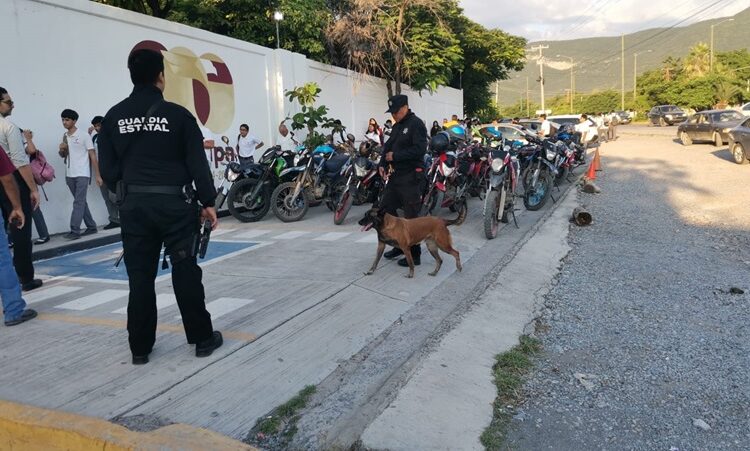 Con binomios caninos, realizan “operación mochila” en el ITACE