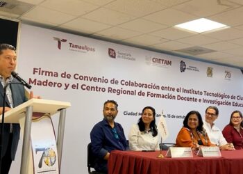 Firma de convenio entre CRETAM y TecNM de Ciudad Madero