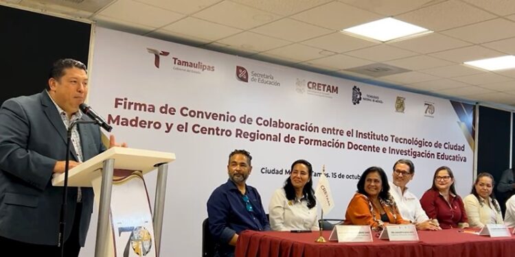Firma de convenio entre CRETAM y TecNM de Ciudad Madero