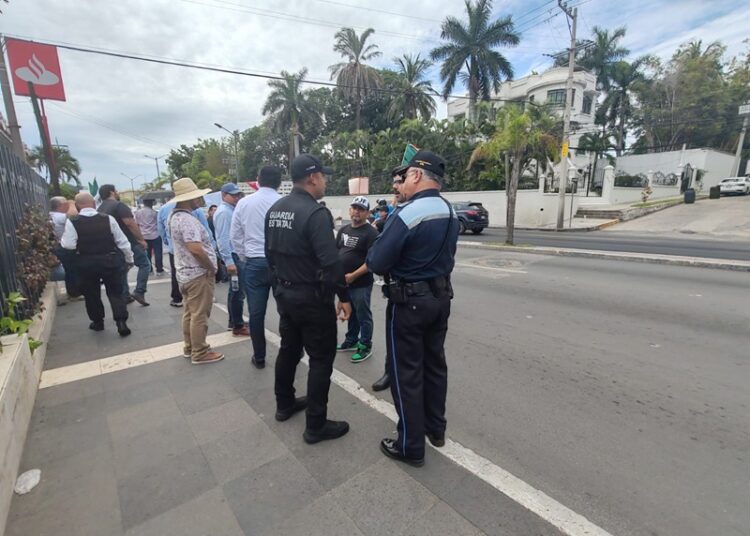 Guardia Estatal preserva seguridad durante manifestación en Tampico