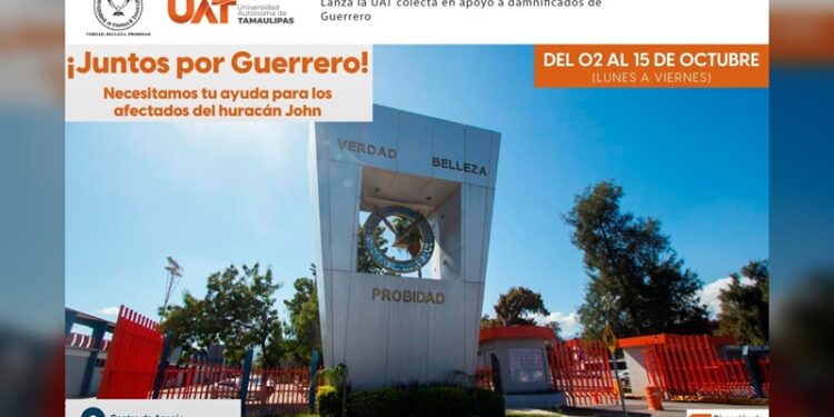 Lanza la UAT colecta en apoyo a damnificados de Guerrero