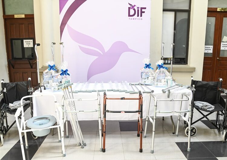 Recibe DIF Tampico donación de aparatos funcionales y material médico