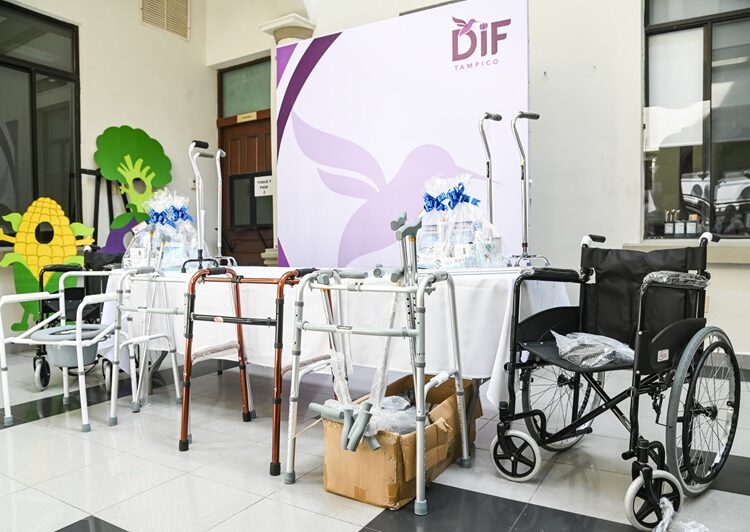 Recibe DIF Tampico donación de aparatos funcionales y material médico