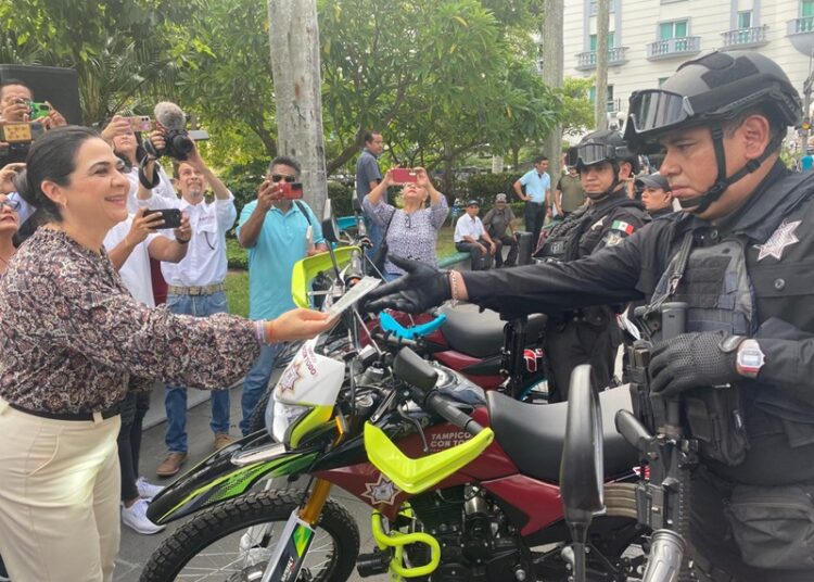 Recibe Guardia Estatal motocicletas y bicicletas para reforzar seguridad en Tampico