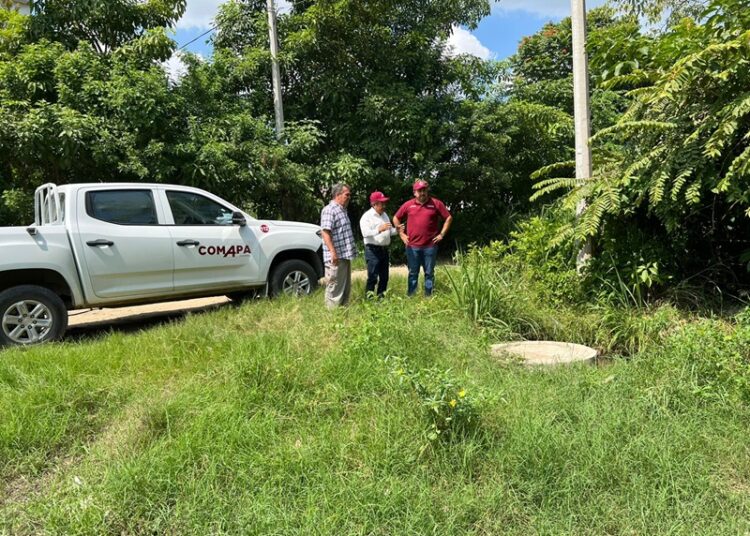 Supervisa cambio de colector gerente general de COMAPA Altamira