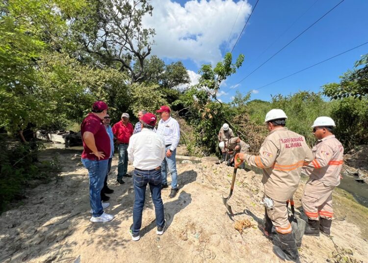 Supervisa cambio de colector gerente general de COMAPA Altamira