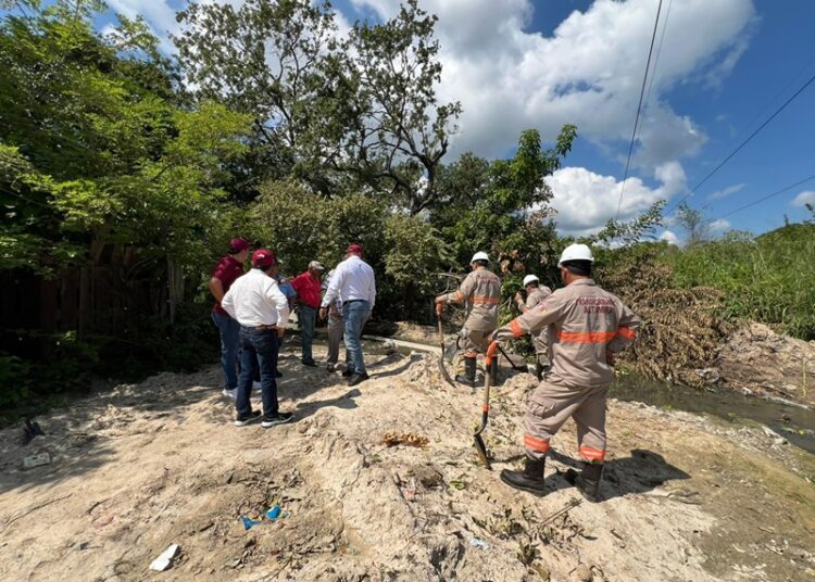 Supervisa cambio de colector gerente general de COMAPA Altamira