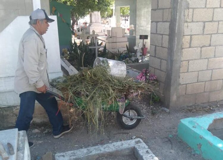 Trabaja Gobierno de Victoria en limpieza de panteones municipales