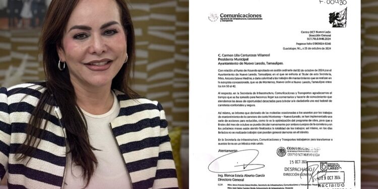 Responde SICT de inmediato a alcaldesa de NLD