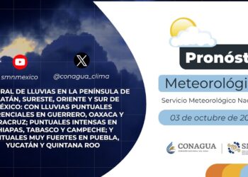 #PronósticodelTiempo para hoy Jueves 03 de octubre de 2024