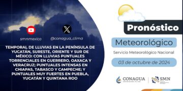#PronósticodelTiempo para hoy Jueves 03 de octubre de 2024