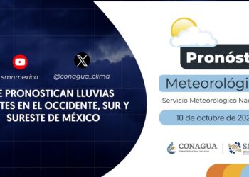 #PronósticodelTiempo para hoy Jueves 10 de octubre de 2024