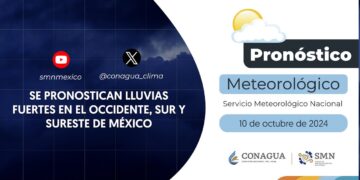 #PronósticodelTiempo para hoy Jueves 10 de octubre de 2024