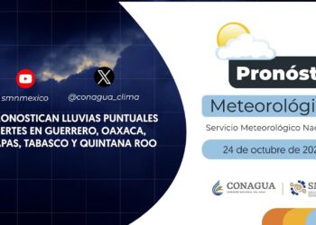 #PronósticodelTiempo para hoy Jueves 24 de octubre de 2024