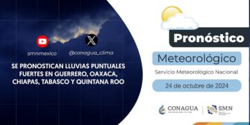 #PronósticodelTiempo para hoy Jueves 24 de octubre de 2024