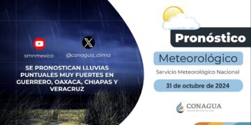 #PronósticodelTiempo para hoy Jueves 31 de octubre de 2024