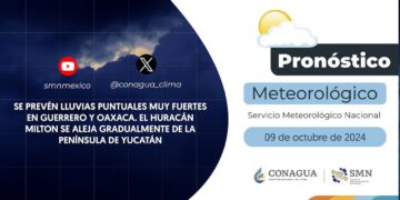 #PronósticodelTiempo para hoy Miércoles 09 de octubre de 2024